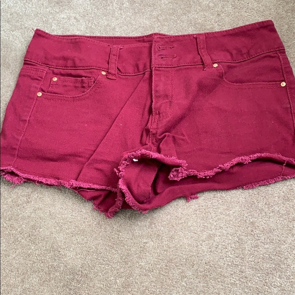 Refuge jean shorts, maroon